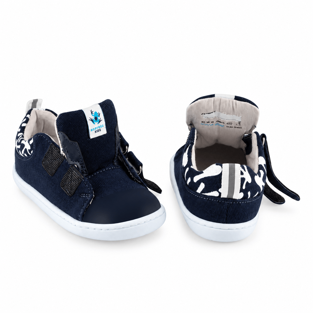 Hopfrög Smart Walker Recycled Canvas Barefoot Çocuk Ayakkabı Eco Lacivert