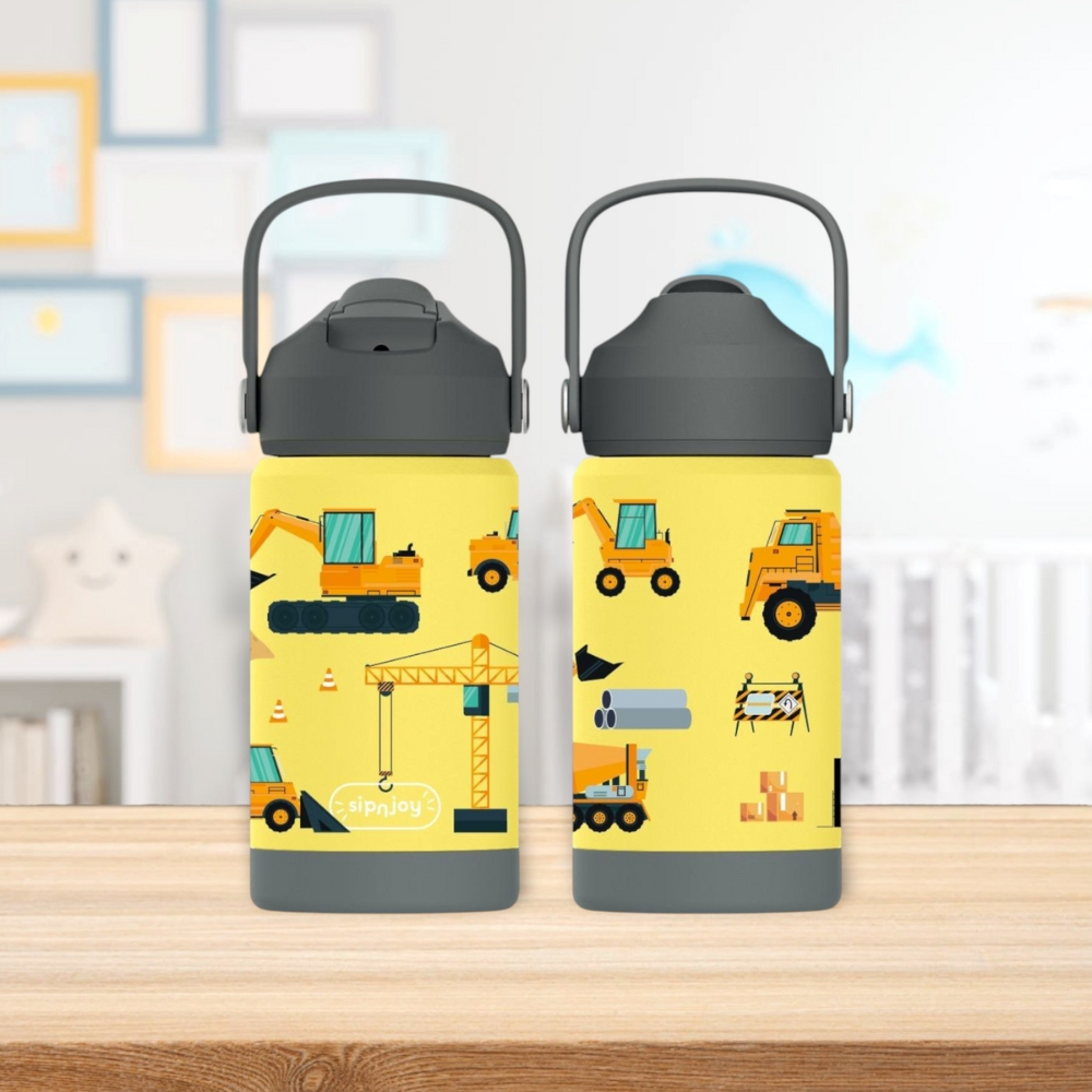 SipnJoy FlipSip Çocuk Su Termosu 360 ml Builder Buddy