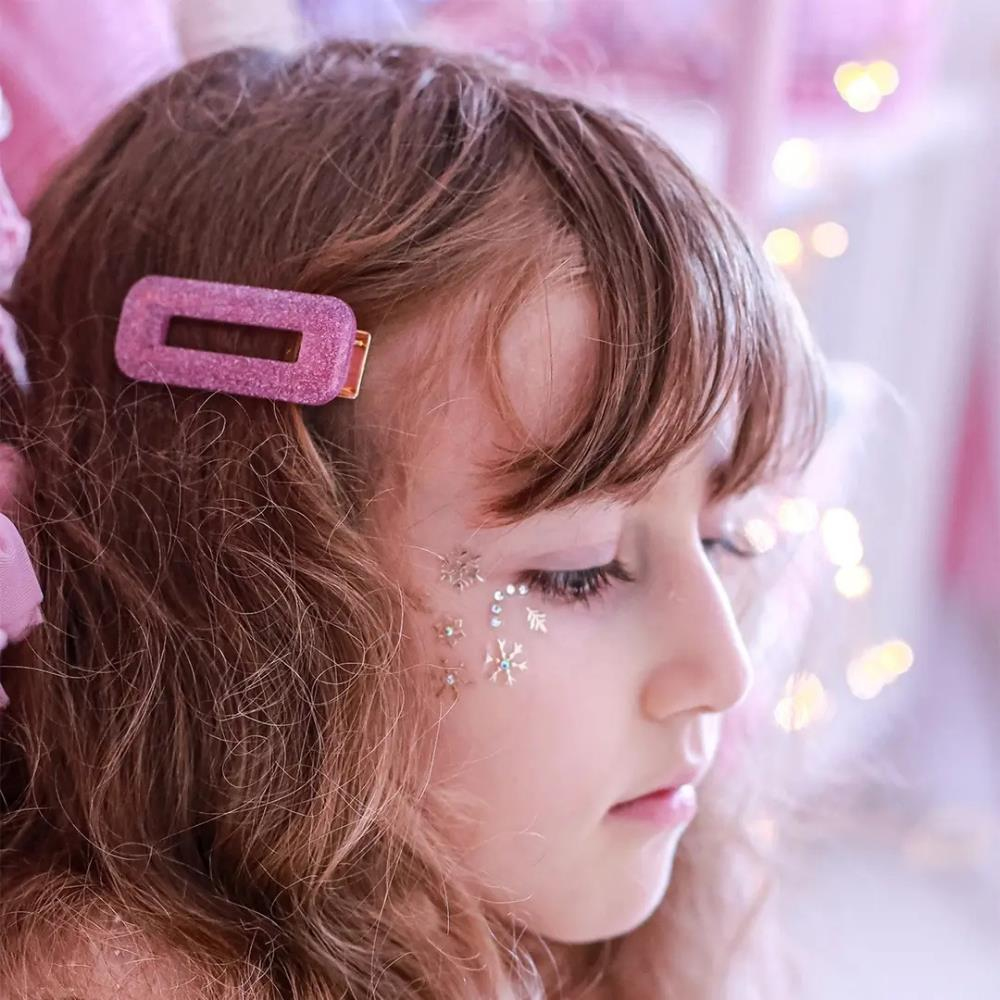 Mini & Kids Uzun Simli Toka Pink Rectangle