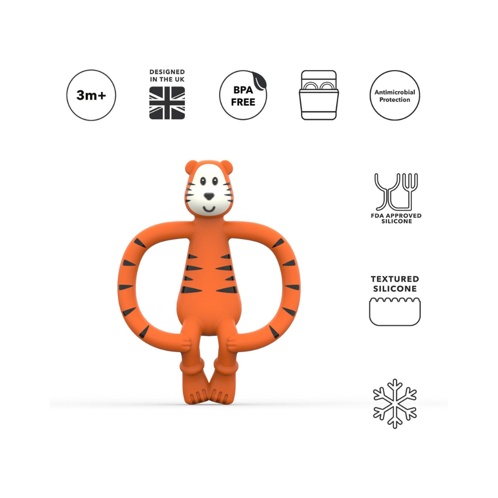 Matchstick Monkey Silikon Diş Kaşıyıcı Teddy Tiger