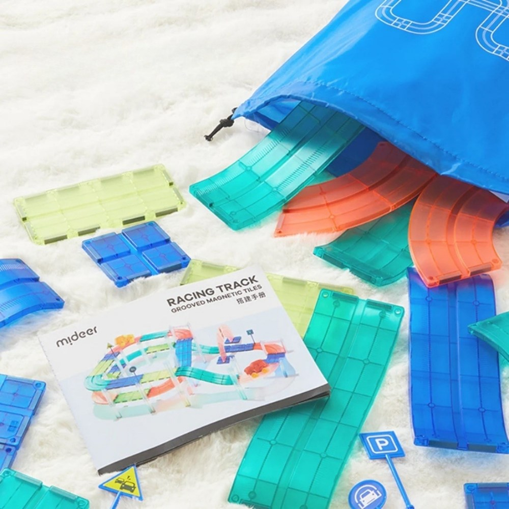 Magnetic Tiles Arabalı Yarış Pisti  115 Parça