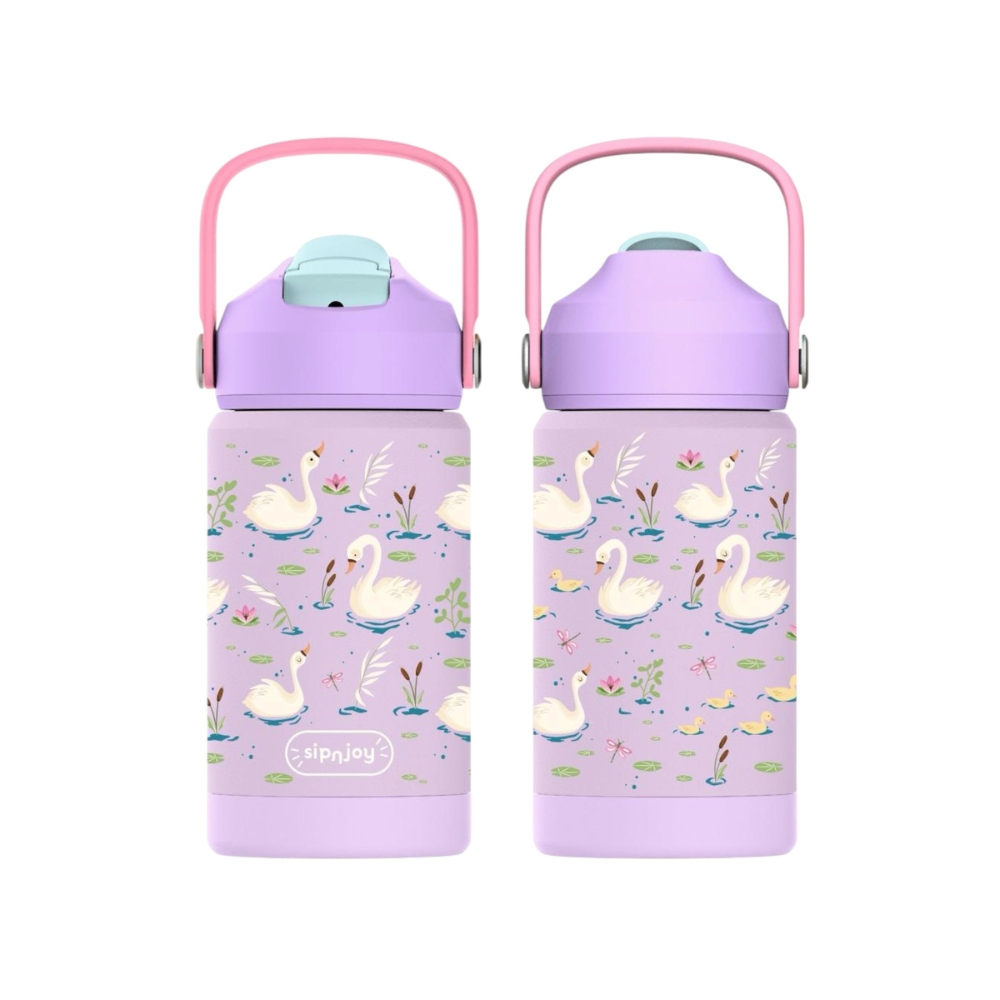 SipnJoy FlipSip Çocuk Su Termosu 360 ml Swan Harmony