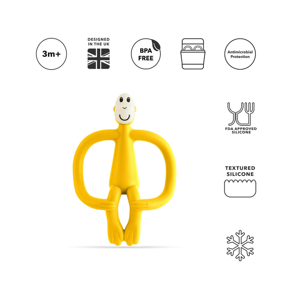 Matchstick Monkey Silikon Diş Kaşıyıcı Monkey Sarı