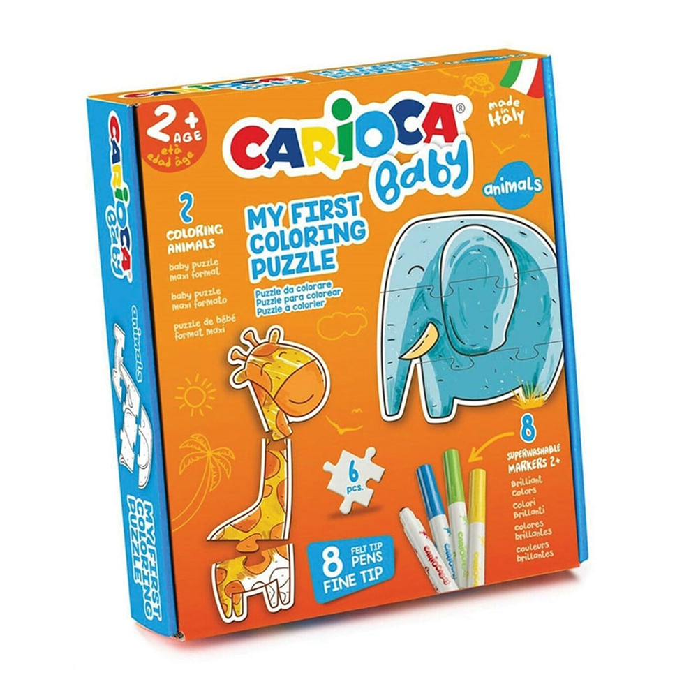 Carioca Boyanabilir Bebek Puzzle Hayvanlar