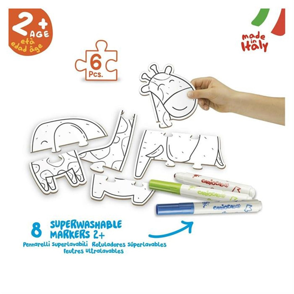 Carioca Boyanabilir Bebek Puzzle Hayvanlar