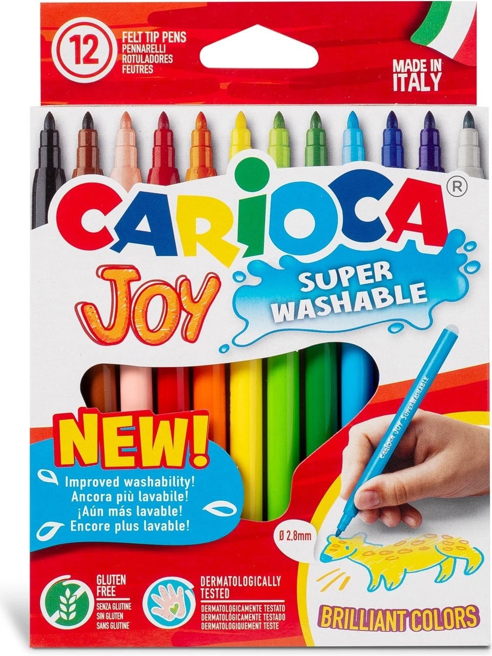 Carioca Joy Süper Yıkanabilir Keçeli Boya Kalemi 12'li