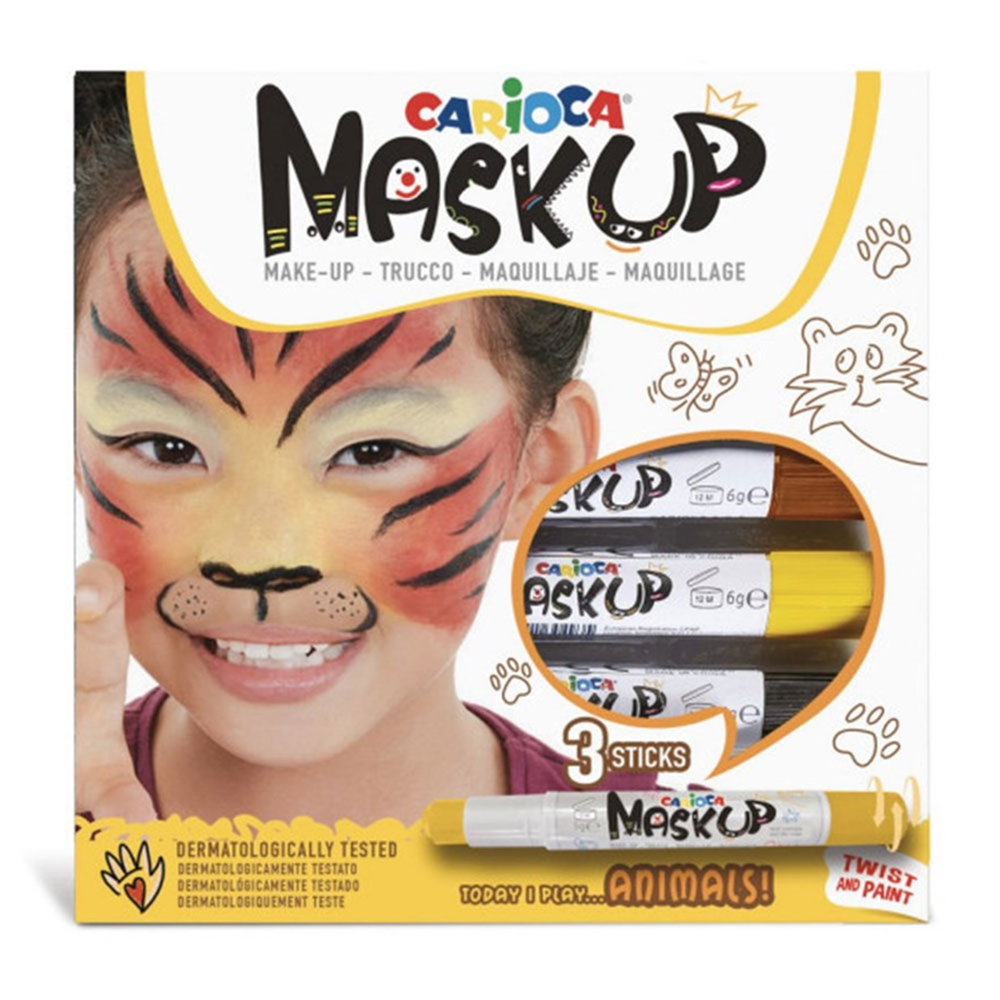 Carioca Mask Up Yüz Boyası Hayvanlar 3 Renk