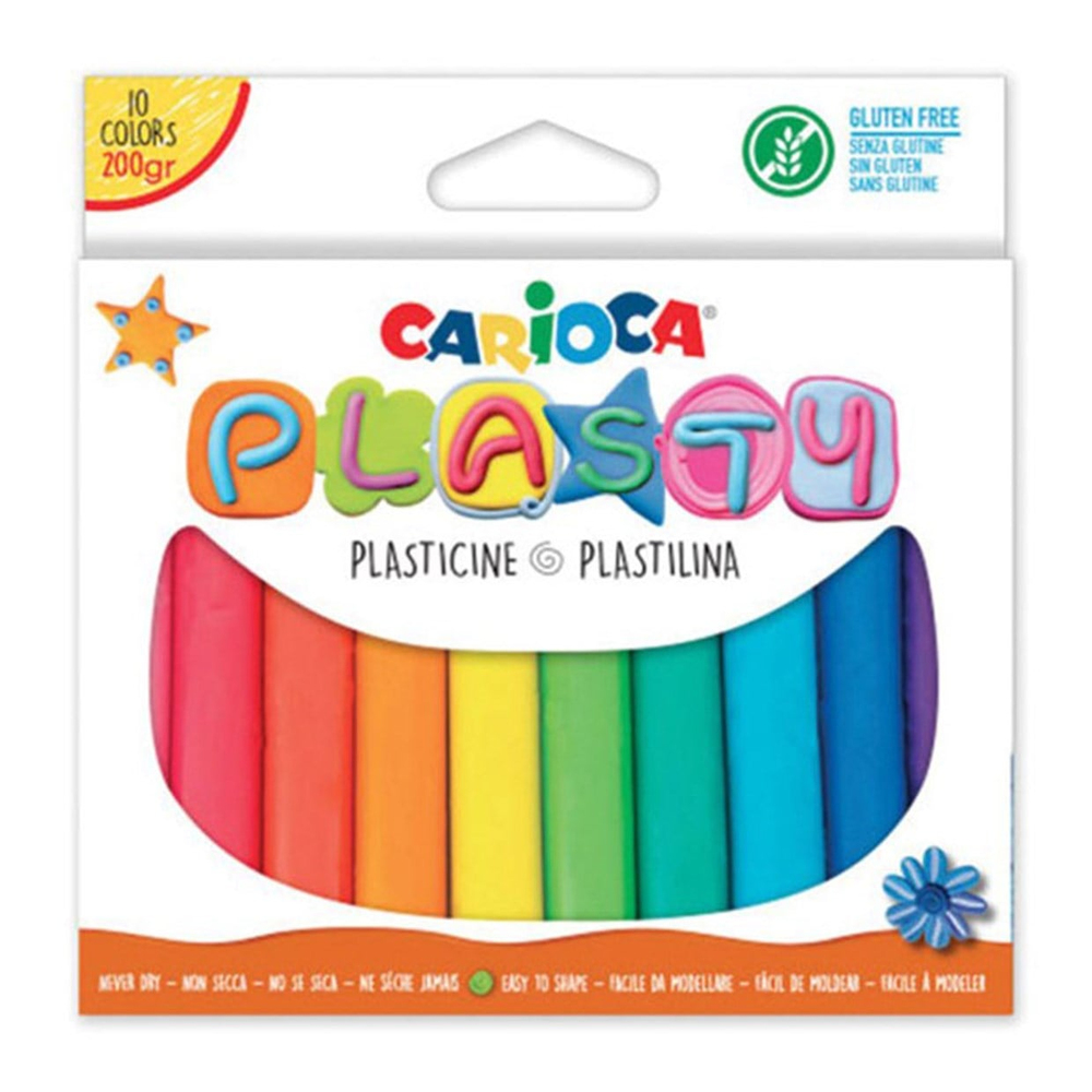 Carioca Plasty Kurumayan Oyun Hamuru 10 Renk 200 Gr