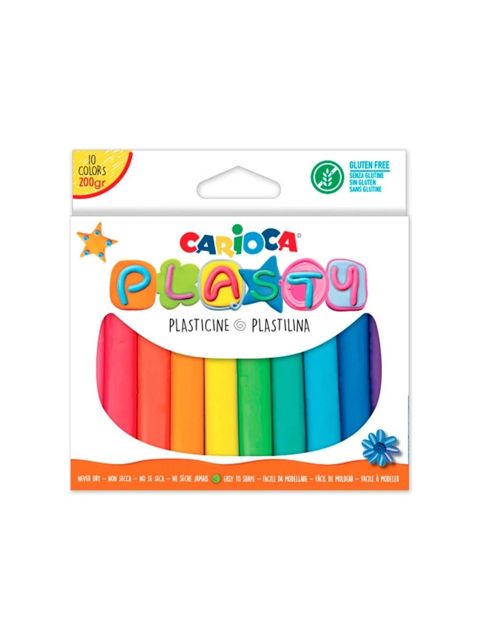 Carioca Plasty Kurumayan Oyun Hamuru 200 Gr. 10 Renk