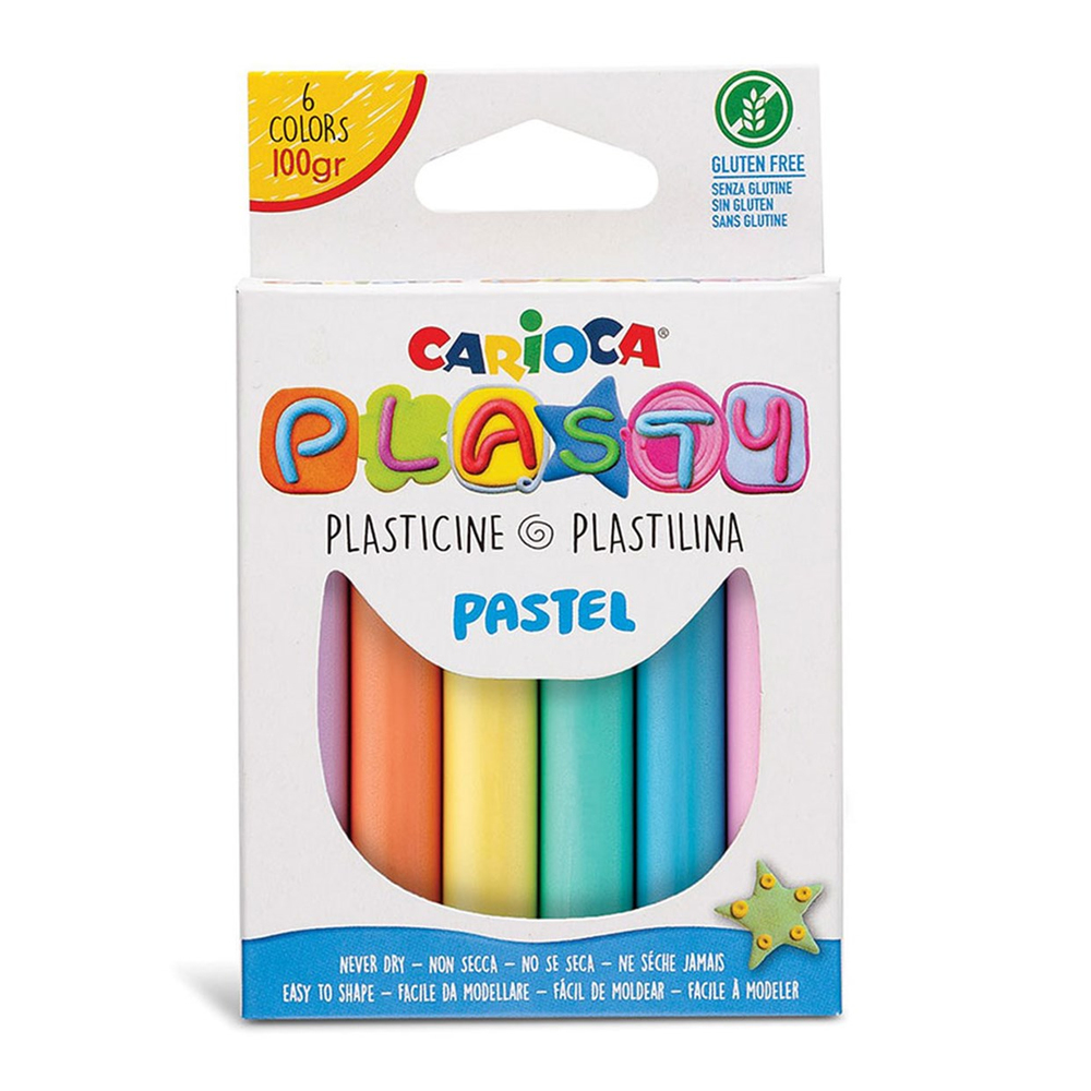 Carioca Plasty Kurumayan Oyun Hamuru 6 Pastel Renk 100 Gr