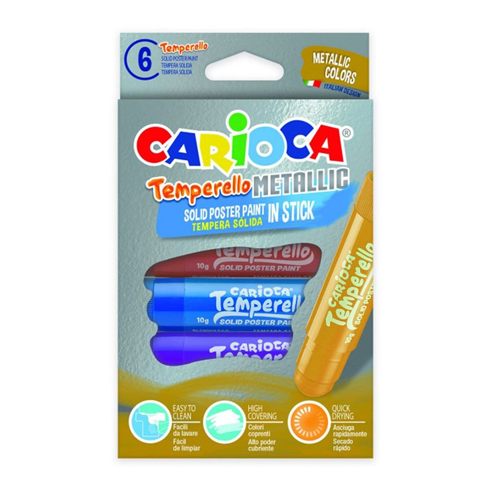 Carioca Temperello Poster Boya Kalemi 6'lı Metalik