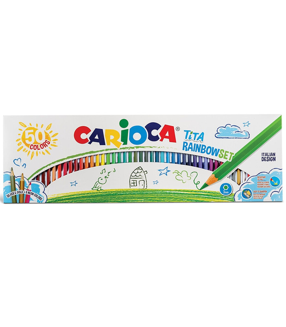 CARIOCA TITA KURU BOYA KALEMİ - GÖKKUŞAĞI (50 ADET)