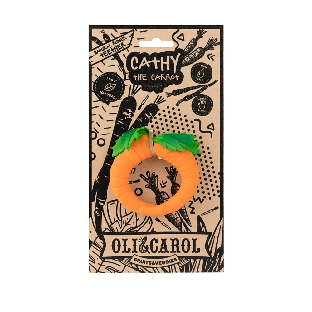 CATHY THE CARROT - HAVUÇ ŞEKLİNDE DOĞAL DİŞ KAŞIYICI & BANYO OYUNCAĞI