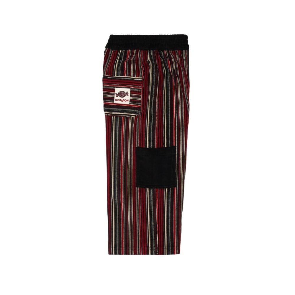 Korabon Kırmızı Kadife Zebra Pantolon