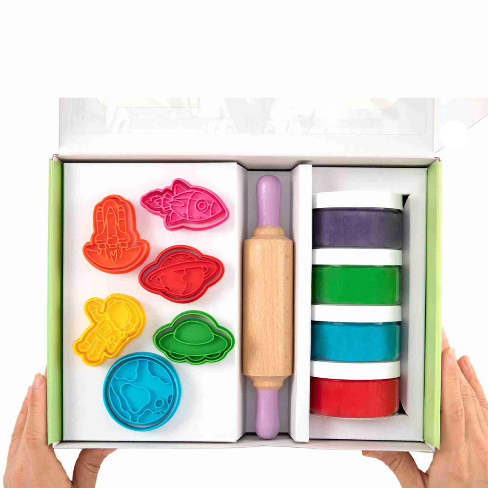 Childgen Play Dough Doğal Oyun Hamurları Premium Kutu Set Uzay