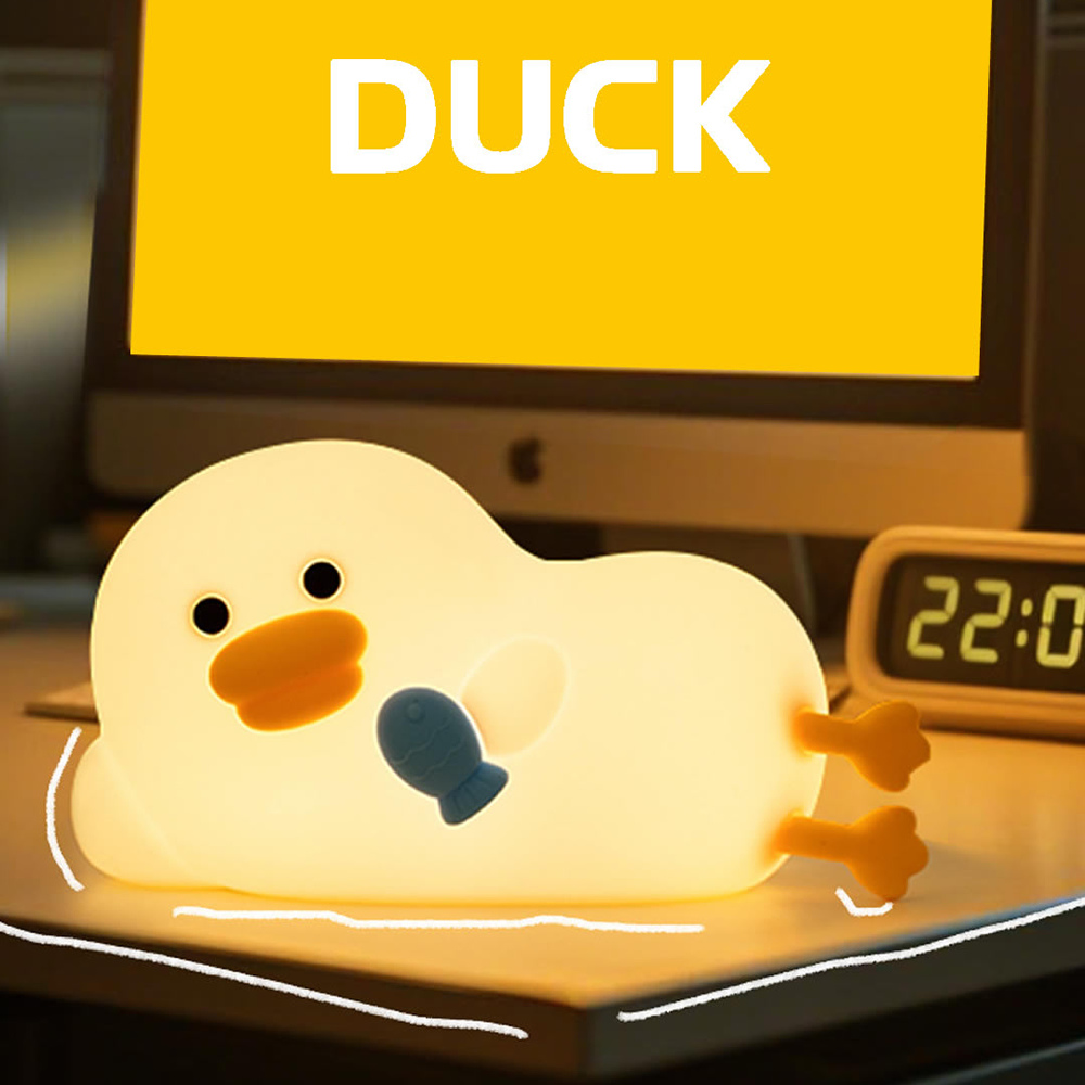 Acornia Balıklı Ördek Şarjlı Gece Lambası