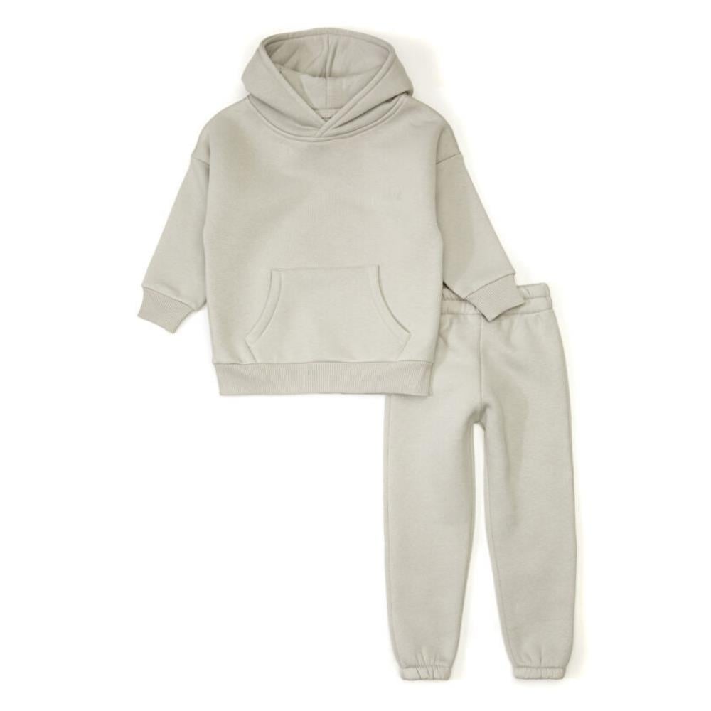 Pueril Kids Çocuk Eşofman Takımı Şardonlu Gri