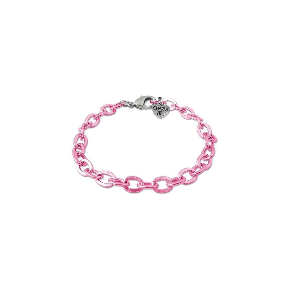 Charm It Pink Chain Bracelet