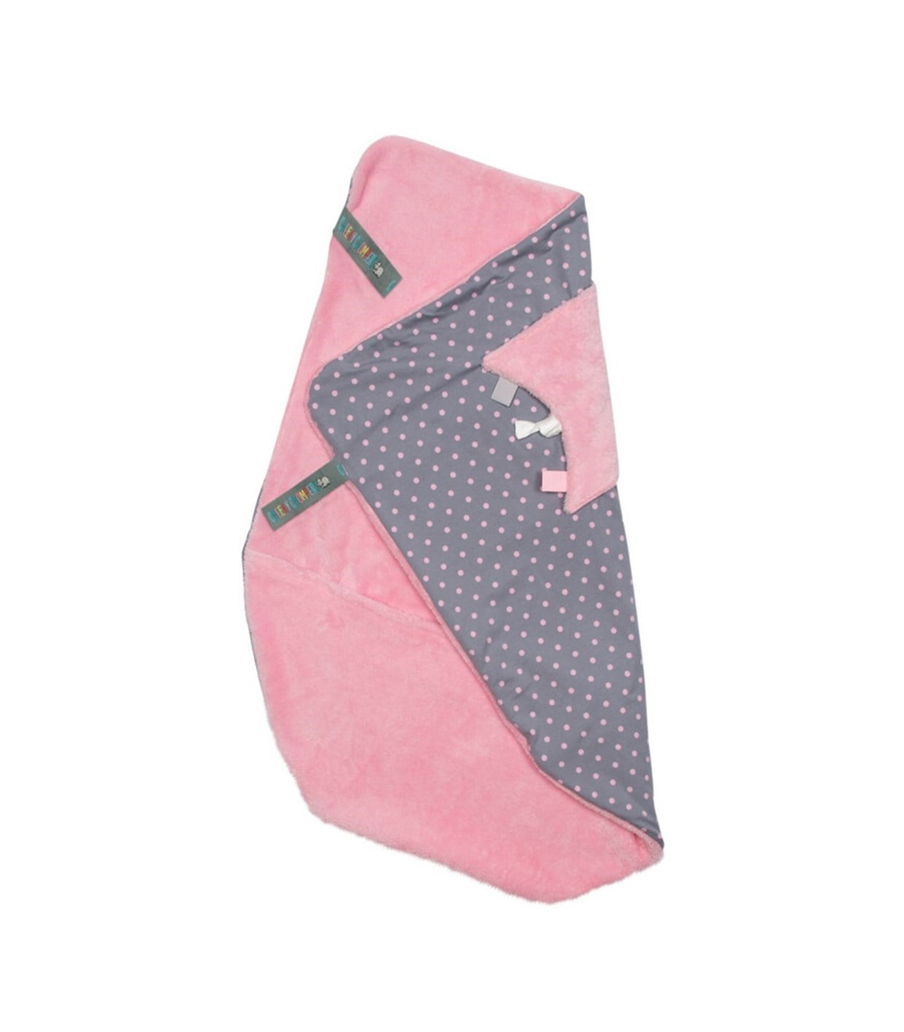 Cheeky Chompers Puset ve Bebek Battaniyesi (Polka Dot Pink)