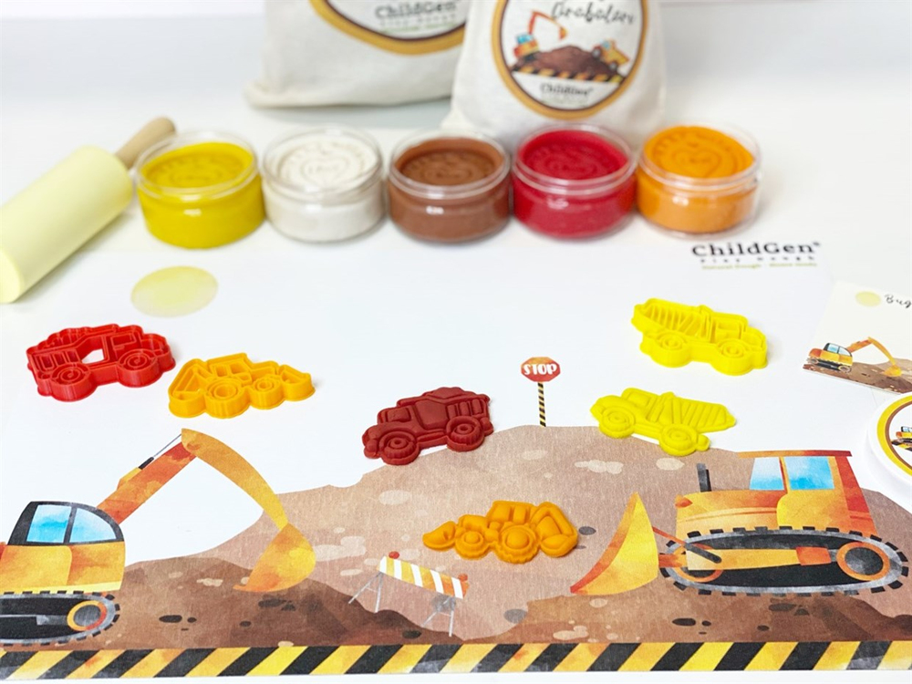 CHILDGEN PLAY DOUGH - İNŞAAT ARABALARI SET