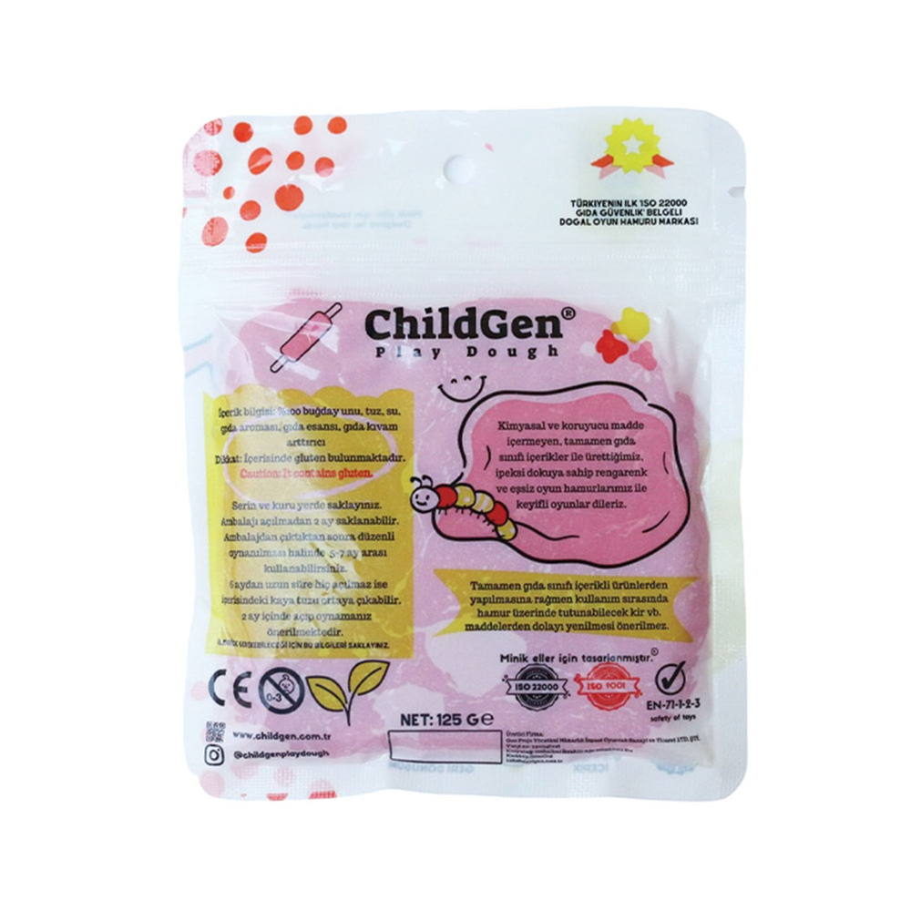 Childgen Play Dough Kartuş - 125gr Kırmızı Oyun Hamuru