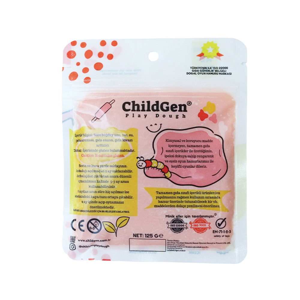 Childgen Play Dough Kartuş - 125gr Turuncu Oyun Hamuru
