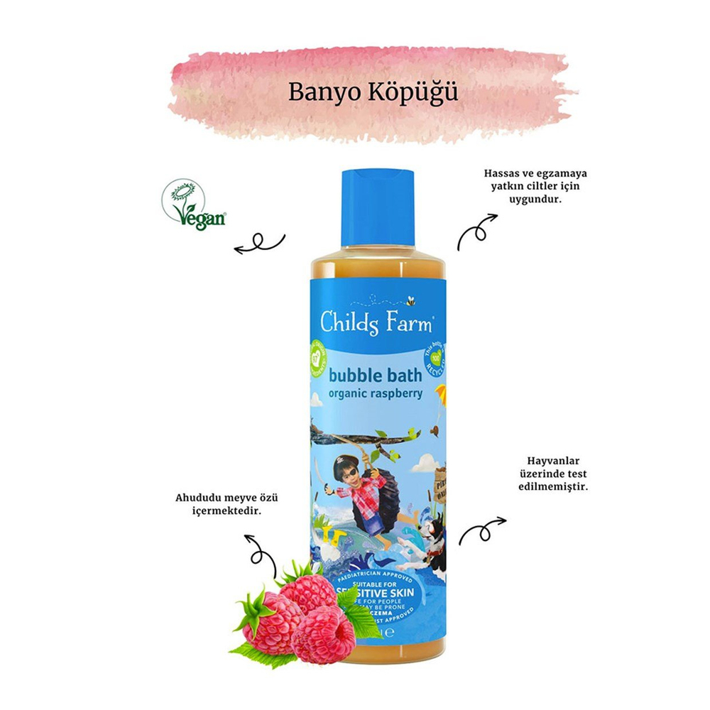 Childs Farm Organik Ahududu Özlü Banyo Köpüğü 250ml