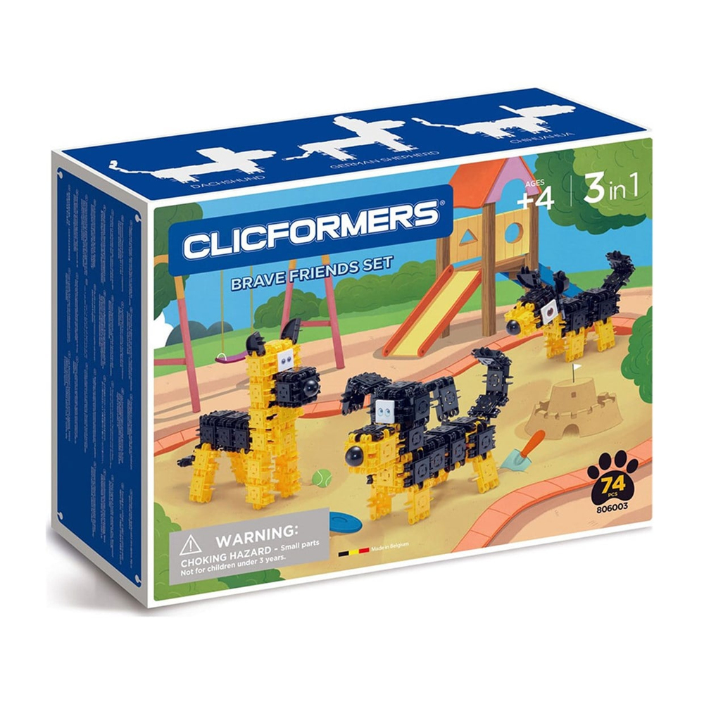 Clicformers Black Yellow Pet Lego Set 74 Pcs