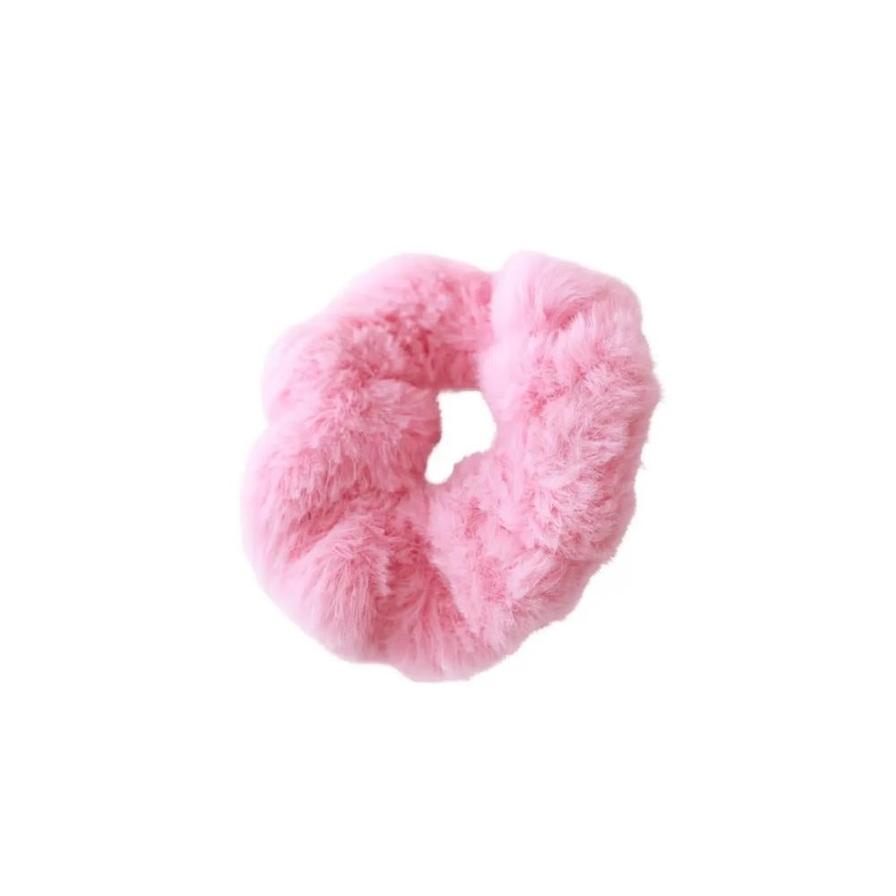 Mini & Kids Peluş Scrunchie Pembe Toka