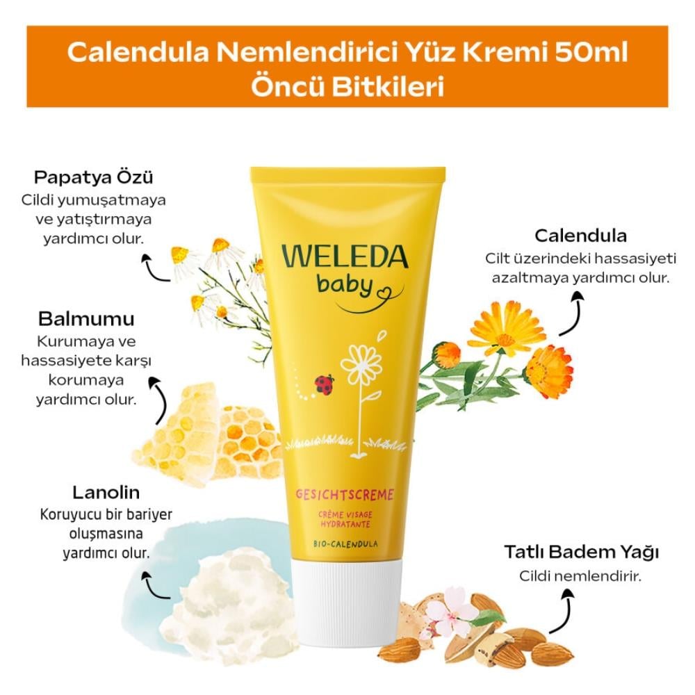 Weleda Calendula Organik Yüz Kremi 50 ml