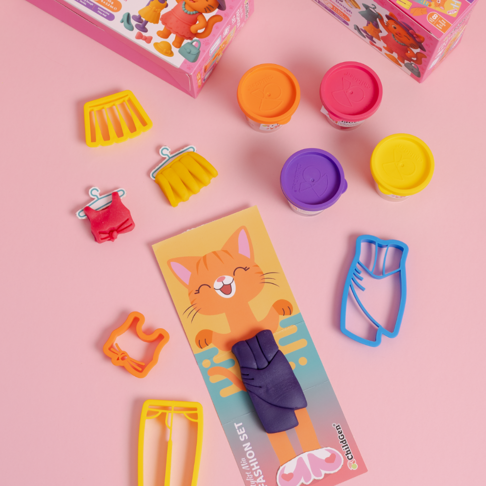 Childgen Play Dough Doğal Oyun Hamuru Sevimli Patiler Fashion Set