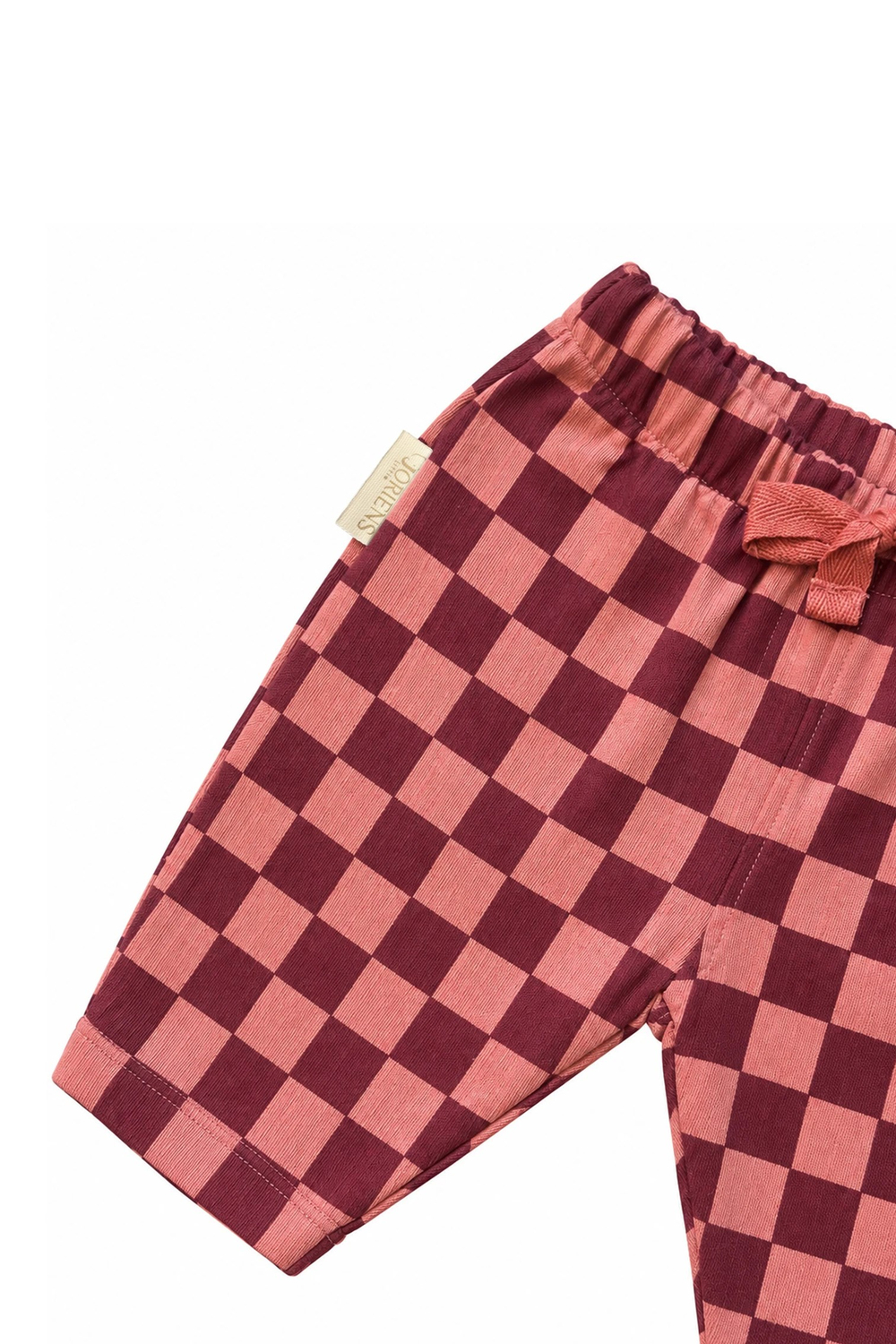 Damalı Bordo Pantolon