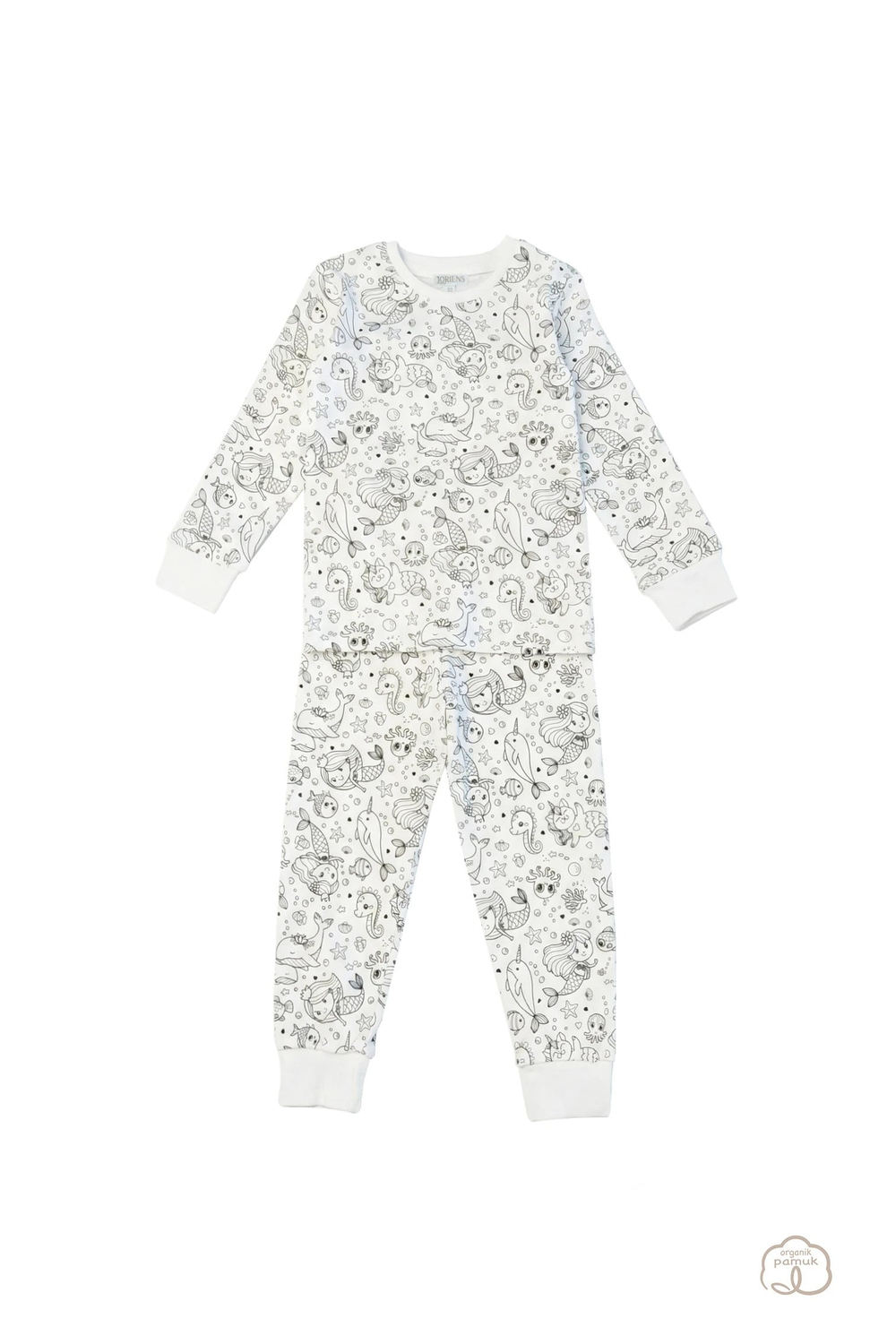 Deniz Kızı Boya Kitabı Pijama Takımı
