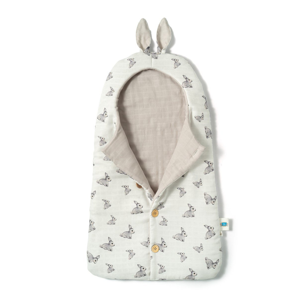 Deux Lapin Iconique Lapin Müslin Kundak Battaniye