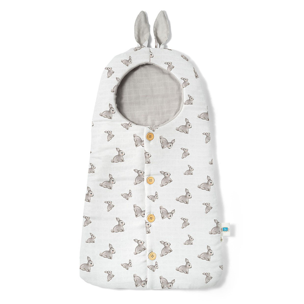 Deux Lapin Iconique Lapin Müslin Kundak Battaniye