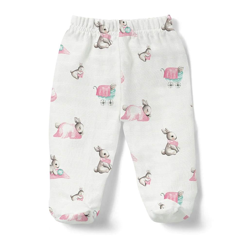 Deux Lapin Yenidoğan Bebek Hastane Çıkış Seti Bebe Lapin Rose