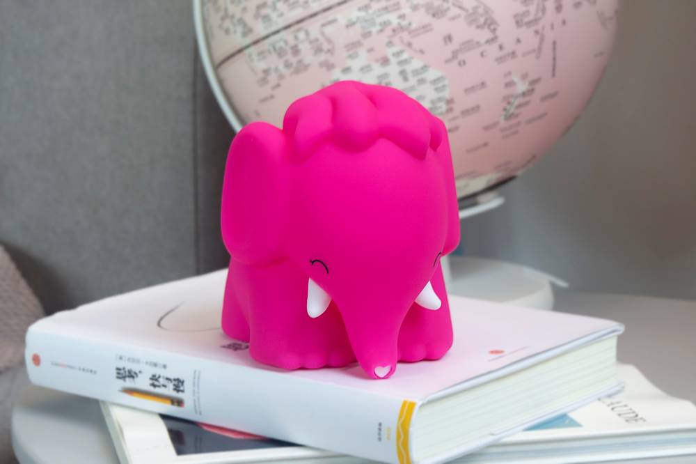 Dhink Silikon Gece Lambası Fil Donnie Pembe