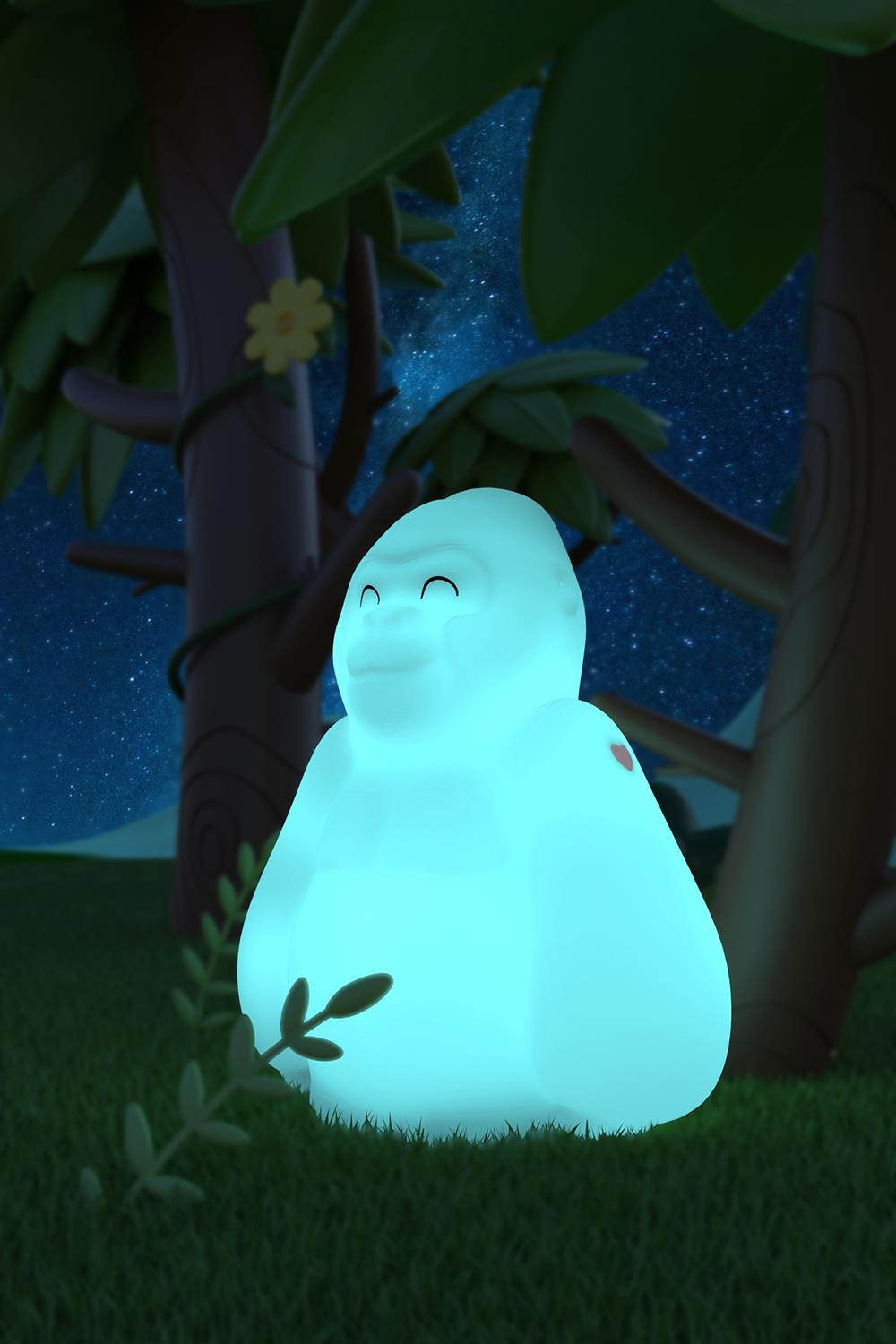 Dhink Silikon Gece Lambası Goril Max Mavi