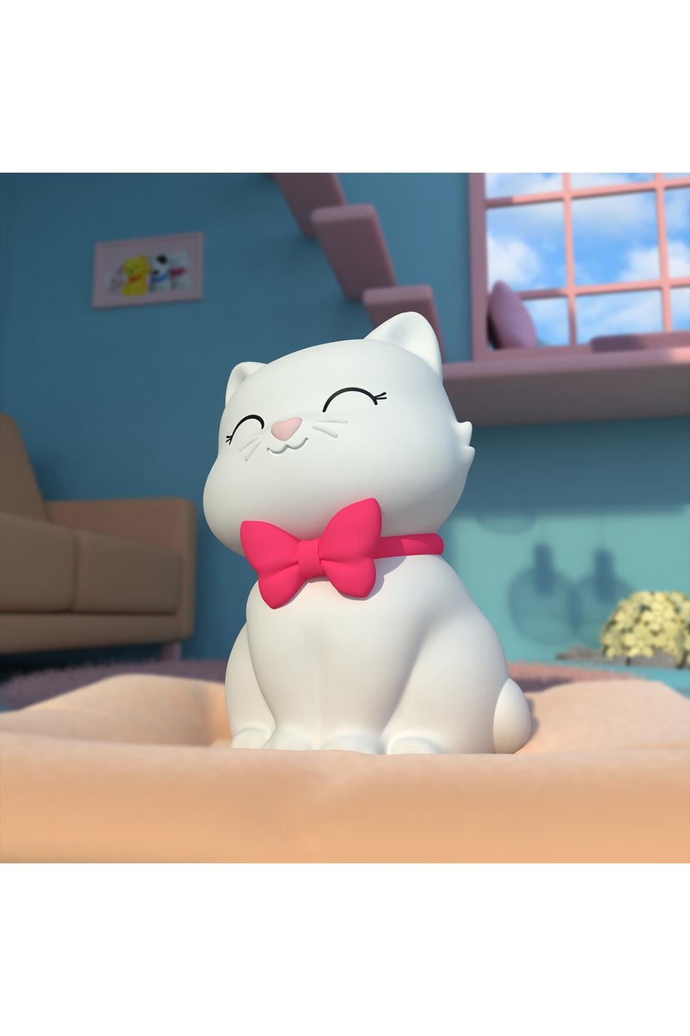 Dhink Silikon Gece Lambası Kedi Tosh Beyaz