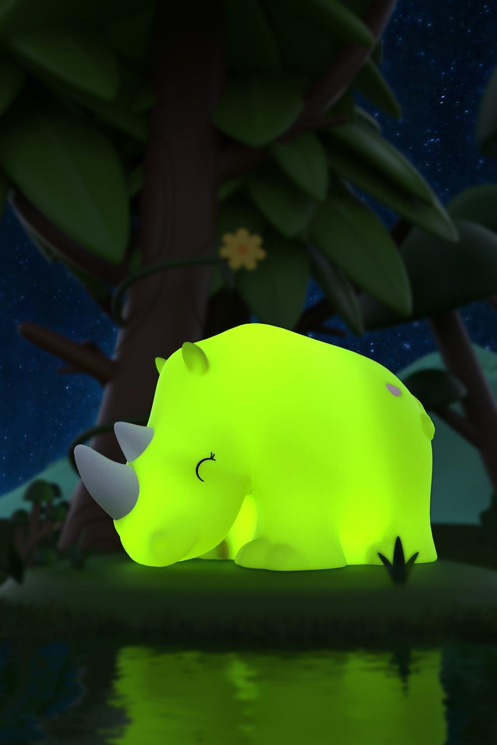 Dhink Silikon Gece Lambası Rhino Scott Yeşil