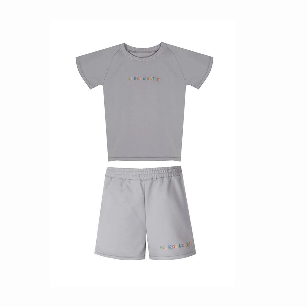 Bleu Lapin Grey Short Suit Takım