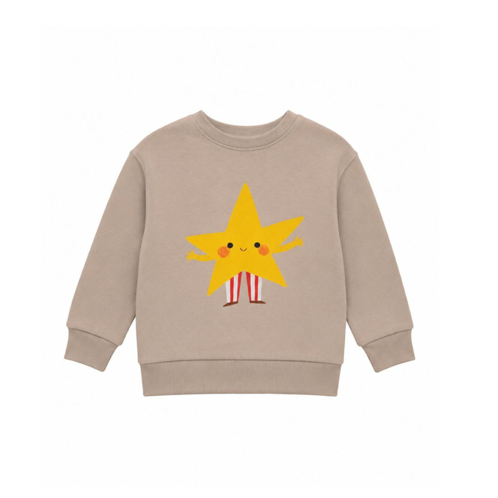 Midu & Fun Star Play Bej Sweatshirt