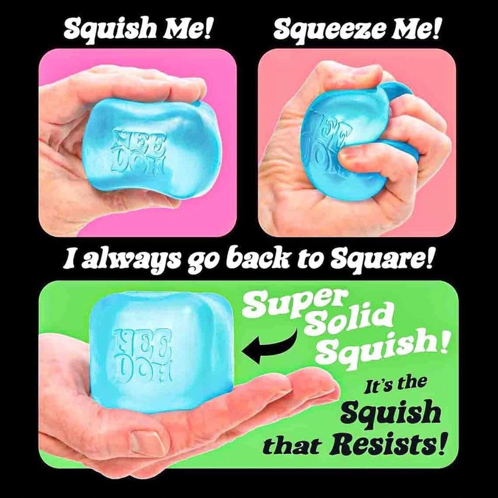 Schylling NeeDoh Nice Cube Sensory Squishy Stres Oyuncağı | Yumuşacık Duyusal Sıkma Oyuncağı