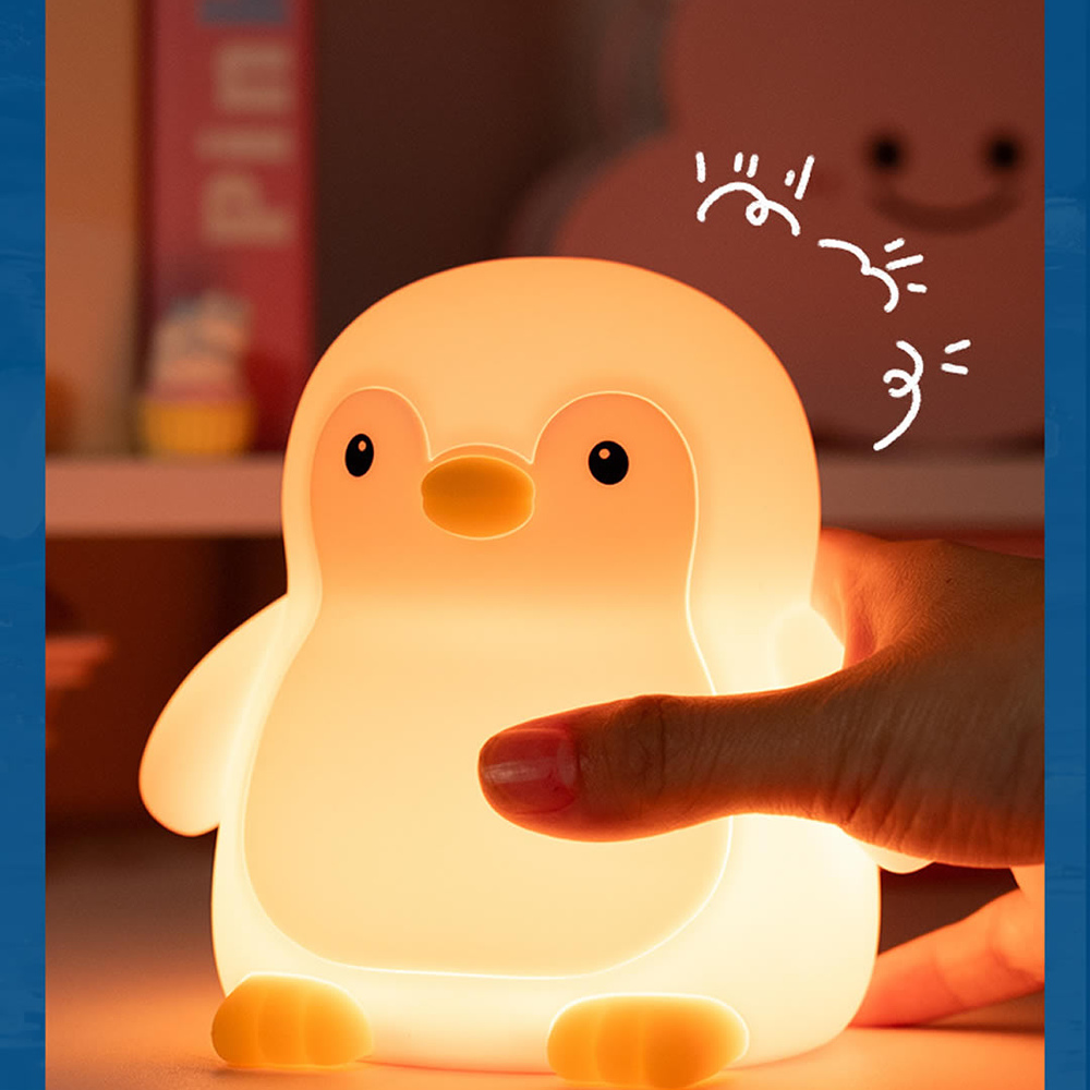 Acornia Sevimli Penguen Gece Lambası Pembe