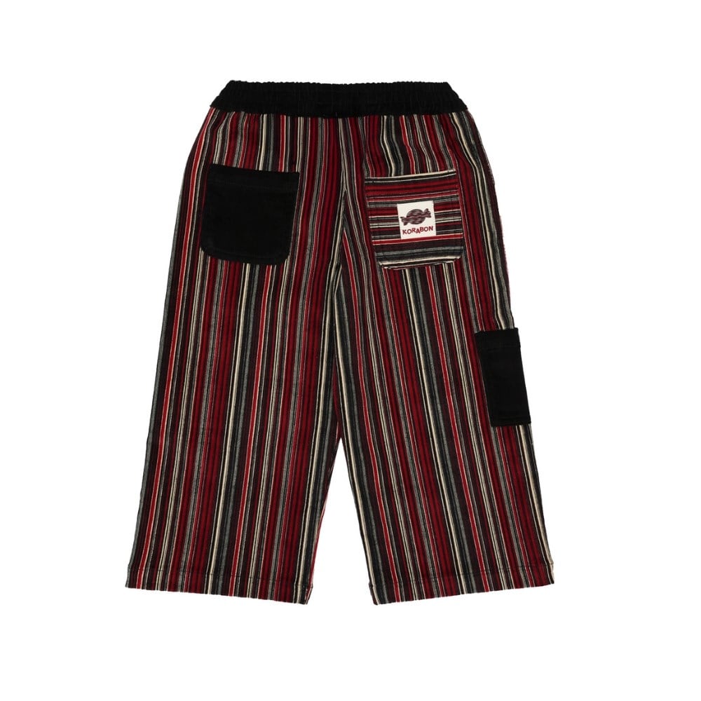 Korabon Kırmızı Kadife Zebra Pantolon