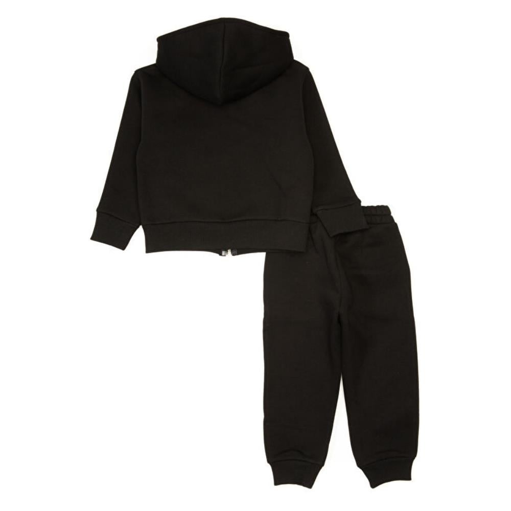 Pueril Kids Şardonlu Fermuarlı Çocuk Eşofman Takımı | Siyah