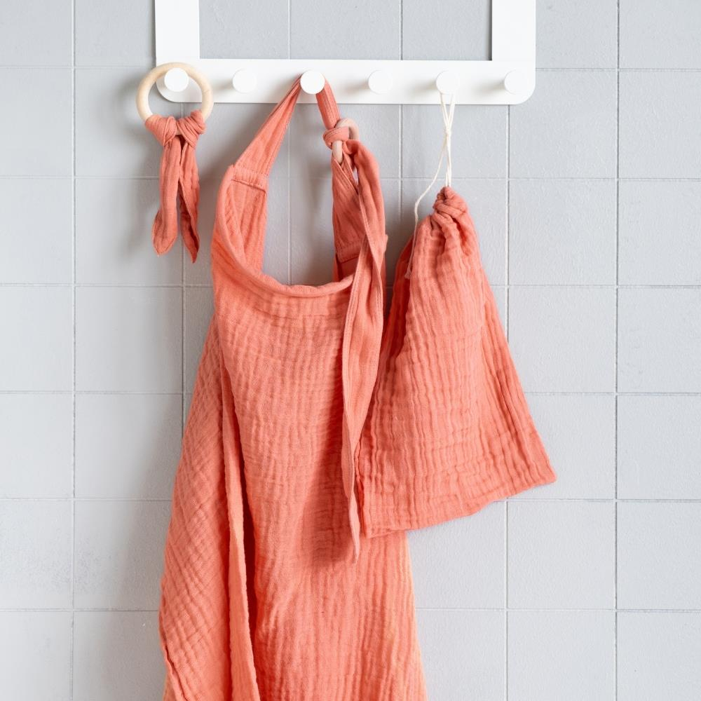 Münü Design Müslin Emzirme Örtüsü Seti Turuncu