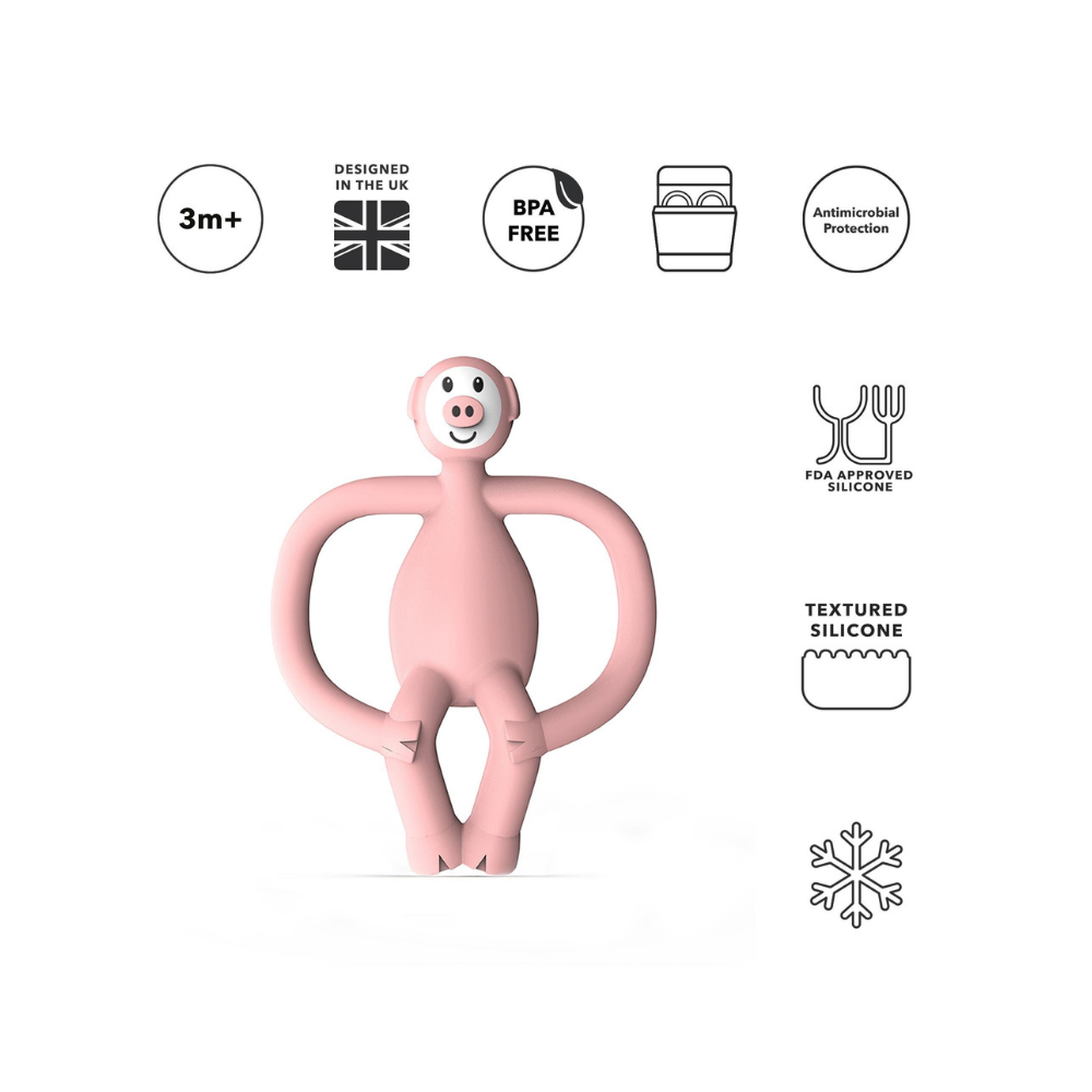 Matchstick Monkey Silikon Diş Kaşıyıcı Pickle Pig