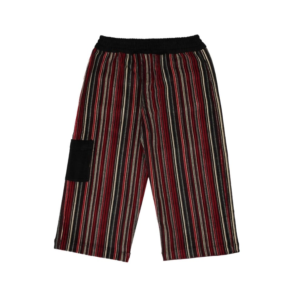 Korabon Kırmızı Kadife Zebra Pantolon