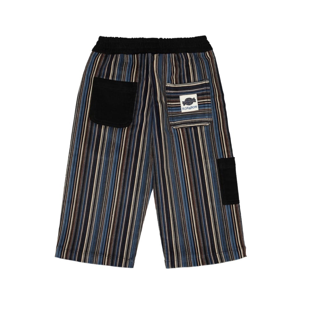 Korabon Mavi Kadife Zebra Pantolon